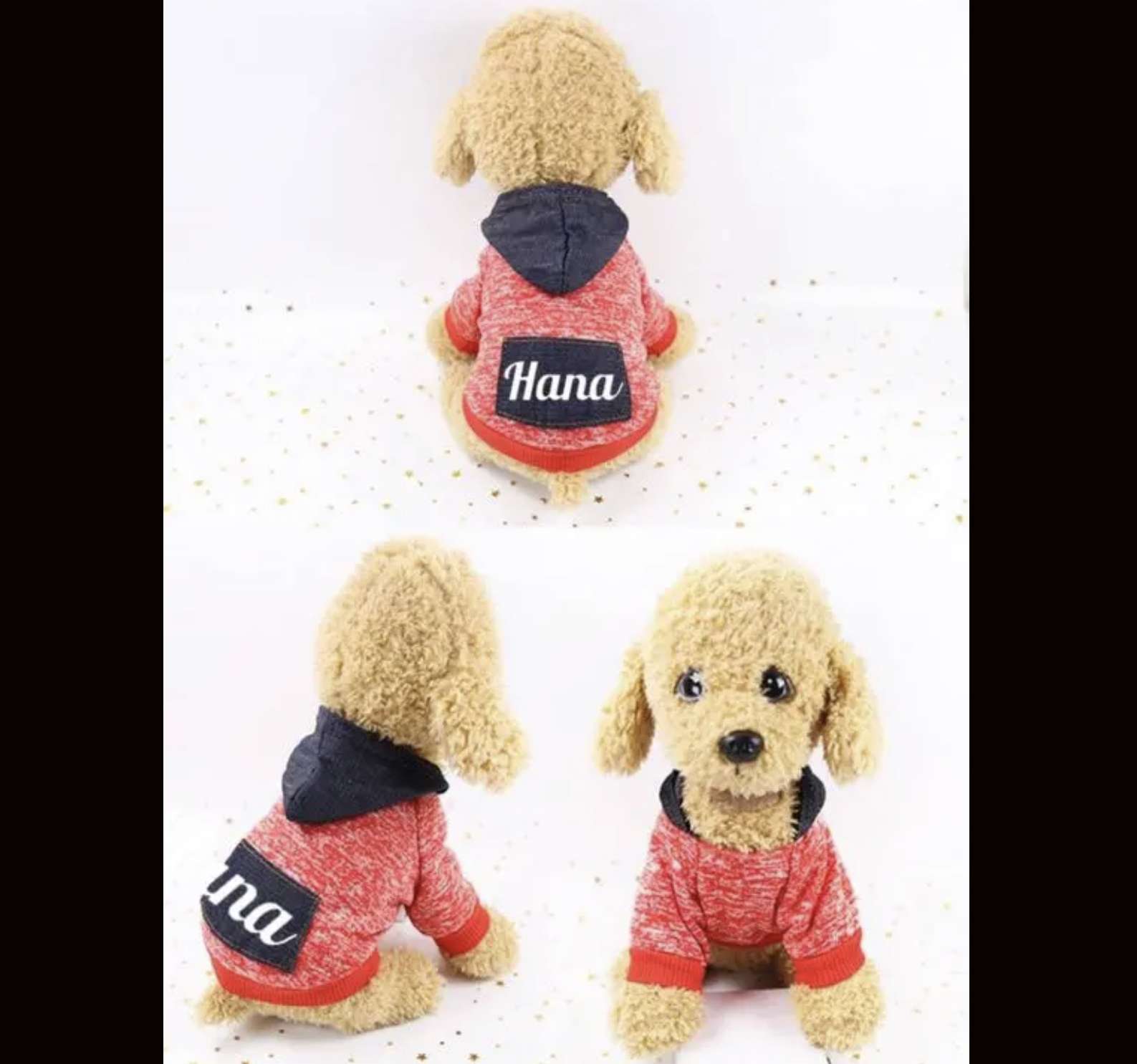 【名入れします‼️刺繍は追加料金】ワンちゃん 洋服 パーカー モザイク